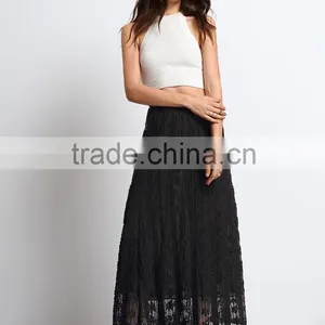 Lace Flare Latest Long Skirt Design for Ladies thumbnail-2