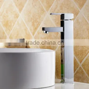 Brass High Body Square Basin Mixer/high Grand Faucet thumbnail-2