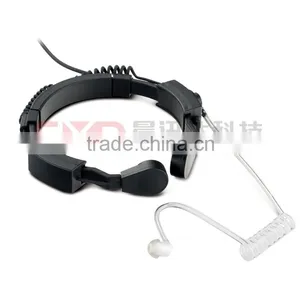 Mobile Radio Headset Intercom Throat Microphone Headphone With Finger PTT thumbnail-2