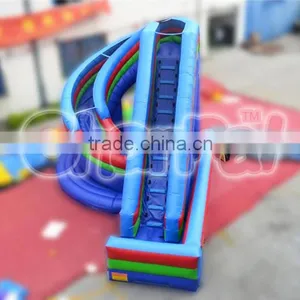 Party Events Inflatable Double Lane Curve Slip Slide in Promotion thumbnail-1