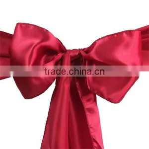 Wholesale Wedding Decoration Party Banquet 6x108inch Satin Chair Sash Bow thumbnail-1