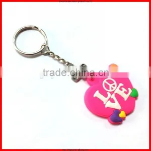 Girls Favorite Eye-catching Pvc+ Metal Key Chain/beautiful Pendant for Bag thumbnail-1