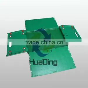 Plastic Nestable and Stackable Turnover Box and Storage Crate With Foldable Lid thumbnail-5