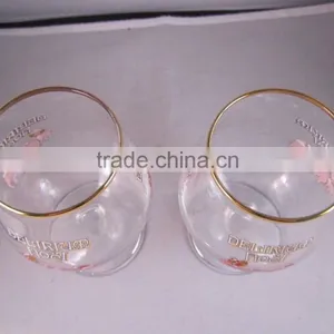 Royal Gold Rim Glassware Drinking Tulip Glass Snifters thumbnail-2