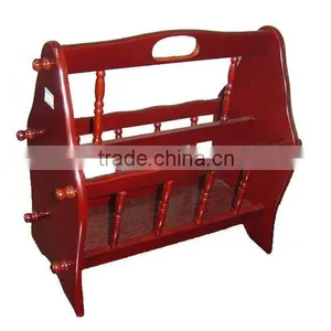 Wooden Magazine Rack: C130 Wooden Magazine Rack thumbnail-1
