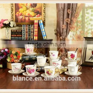 Ceramic Coffee Cup Set for One Person Use in Old Fashioned English Style thumbnail-3