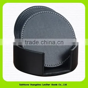 15012 Promotional Gift Eco-friendly Leather Coffee Cup Mat Wholesale Coffee Tea Cup Coaster thumbnail-4