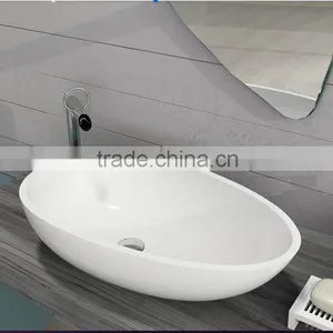 Round Shape Water Wash Solid Surface Basin,Wall Hung Solid Surface Wash Basins, Stone Resin Wash Basin thumbnail-1