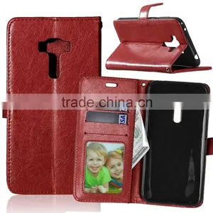 Luxury PU Leather Wallet Flip Stand Pouch Cover Skin Phone Case For Asus Zenfone 3 ZE552KL thumbnail-1