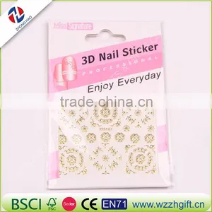 3d Nail Stickers Beauty Gold Design Brand Nail Art Charms Manicure Bronzing Decals Decorations Tools thumbnail-1