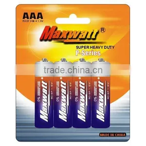 R03P SIZE AAA UM-4 DRY CELL BATTERY 4PCS/CARD thumbnail-1
