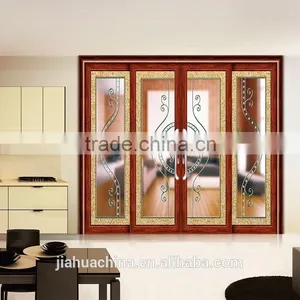 Aluminum Flush Door Sliding Frosted Glass Door Design thumbnail-4