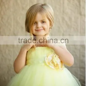 2015 New Arrival Baby Tutu Dress Maxi Light Yellow Baby Tutu Dress thumbnail-3