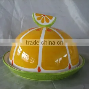 Orange Shaped Ceramic Bread Plate thumbnail-1