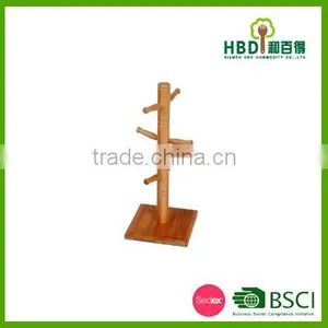 Wooden/ Bamboo Mug Tree Holder With Coasters /bamboo Cup Holder thumbnail-1