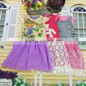 100% Cotton Children Girl Dress Suit Clothings Kid Suit Only Little Girls Dress Suits thumbnail-2