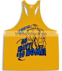 Customized Tank Top. Men Singlet, y Back Printed Stringer thumbnail-1