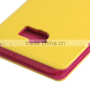 Original Mercury Rich Diary Metal Stand PU Flip Leather Cover Cases for S6 Edge Plus Mobile Phone thumbnail-3