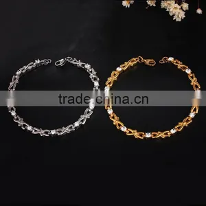 Fashion Dubai 18kgp Gold Plated Healthy Kids Stainless Steel Bracelet Jewelry thumbnail-6