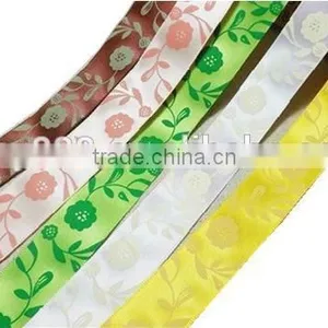 Custom 3D Gold Plate Logo Satin Ribbon Factory 100% Silk Satin Fabric Satin Ribbon Roll Ribbon Satin thumbnail-2