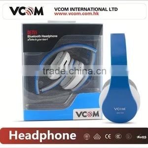 VCOM 2015 Top Selling Wireless Folding Headband Headset With SD Card thumbnail-3