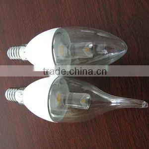3W 5W 200-400lm E12 E26 COB CE RoHS UL Led Candles With Flickering Candle Flame thumbnail-1