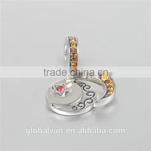 Fashion Jewelry Keychain 925jewelry Sterling Silver Coin Charm for Bracelet thumbnail-2