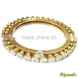 14K Gold Diamond Bracelets, Ladies Diamond Bracelets, Diamond Jewellery thumbnail-1