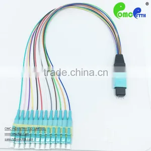 High Quality China Made 12 Core MTP Male-LC OM3 0.9mm Fiber Optic Patch Cord thumbnail-1