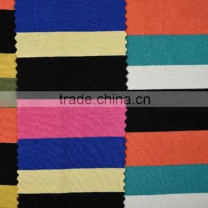 New Products 2016 Viscose Spandex Yarn Dyed Striped Single Jersey Fabric thumbnail-4