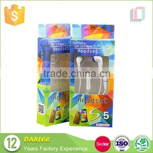 Custom Logo Printed Eco-friendly Headphone Electronic Packaging Color Box thumbnail-1