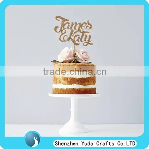 Silhouette Leaning Bride Groom Name Acrylic Wedding Cake Topper thumbnail-1