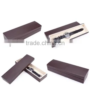 Wholesale Custom High-grade PU Leather Watch Box, Deep Coffee Color Beautiful Jewelry Box thumbnail-3