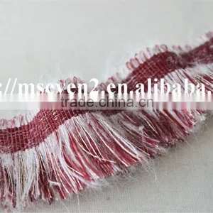 Good Looking Kintting Tassels Red and White Lace Trim for Garment Accessories thumbnail-5