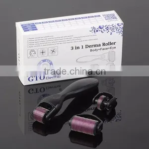 GTO Factory Wholesale High Quality 3 in 1 Derma Roller Micro Needle Roller Meso Roller thumbnail-1