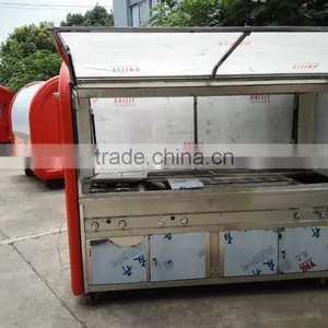 Vending Kinds of Food in the Street Mobile Hand Push Food Cart for Sale thumbnail-1