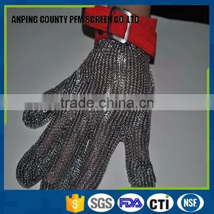 Stainless Steel Mesh Hand Safty Cut Resistant Chain Mail Gloves for Buthcer thumbnail-4