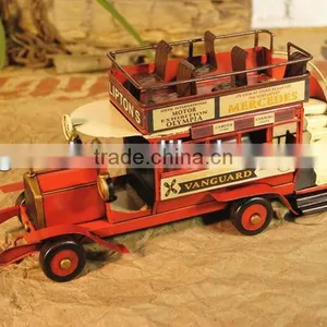 Antique Metal Handicraft Bus Model With Paint thumbnail-1