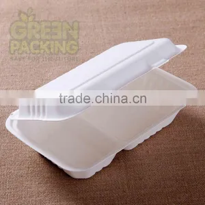 Biodegradable Sugarcane Bagasse 1000ml Food Container 9x6 Inch thumbnail-1