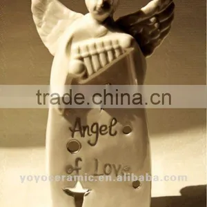 White Ceramic Angel of Love for Wedding Gifts thumbnail-1