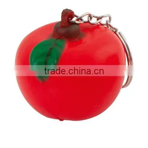 Popular Promotional Anti Stress Fruit Keyring Custom pu Ball Keyring thumbnail-6