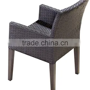 2017 Trade Assurance Most Popular Outdoor Simple Design Alum Frame pe Brown Rattan Dining Table Set Furniture thumbnail-6