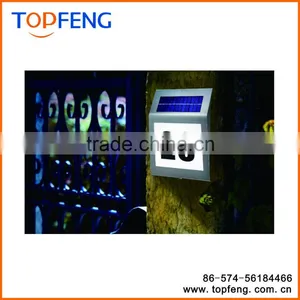 Outdoor Highlight Stainless Steel 3LED Wall Illuminator Waterproof Solar House Address Light,Wall Light thumbnail-3