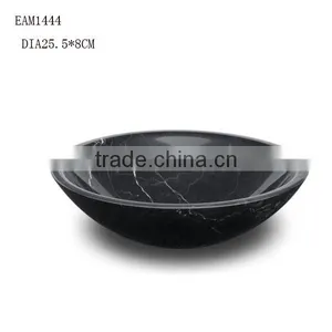 Foodsafe and Waterproof Large Forest Marble Fruit Bowl Black Marble Bowl thumbnail-1