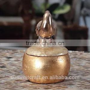 High End Resin Antique Vintage Golden Jewelry Box thumbnail-3