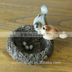 Wholesale Rustic Home Decor Resin Artificil Bird Nest thumbnail-1