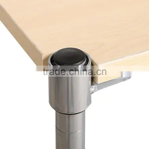 Modern Kitchen 4-Tier Rack Wire Shelving Shelf With Wood Cutting Board thumbnail-3