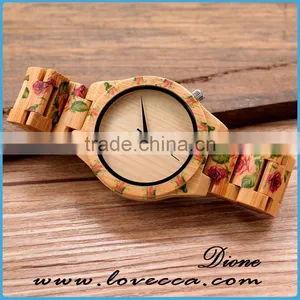 Latest Hot Imitation Wood Grain Dial Wood Grain Strap Quartz Watch thumbnail-6