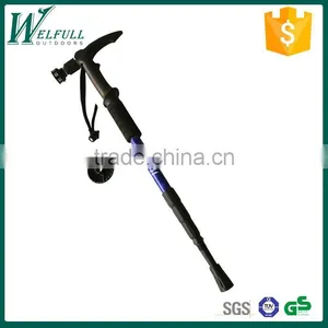 Retractable Walking Cane With Flashlight 5 LED, Aluminum 7075, 4 Sections, SZ19003 thumbnail-1