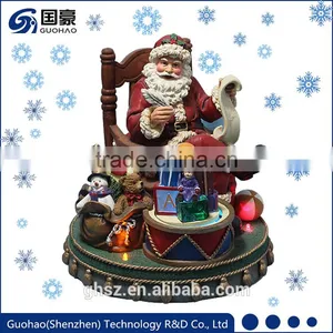 Garden Santa Figurines Decor, LED Light Santa Craft for Kids, Christmas Santa Home Decor thumbnail-1